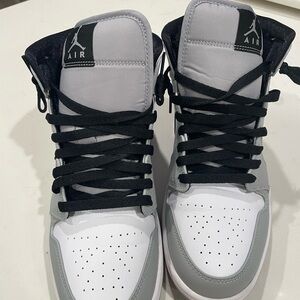 Men's Gray and White Sneakers